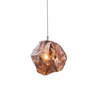 Rock Single Light Pendant - Copper